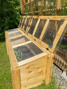greenhouse side cabinet made of lumber